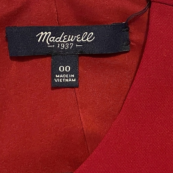Madewell Women’s Wine Red Adore Dress with back  zip- Size 0/XS - Picture 5 of 5